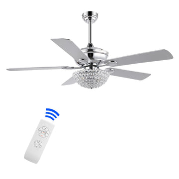 Cammy 52" Traditional Transitional Iron LED CEILING FAN - JONATHAN Y